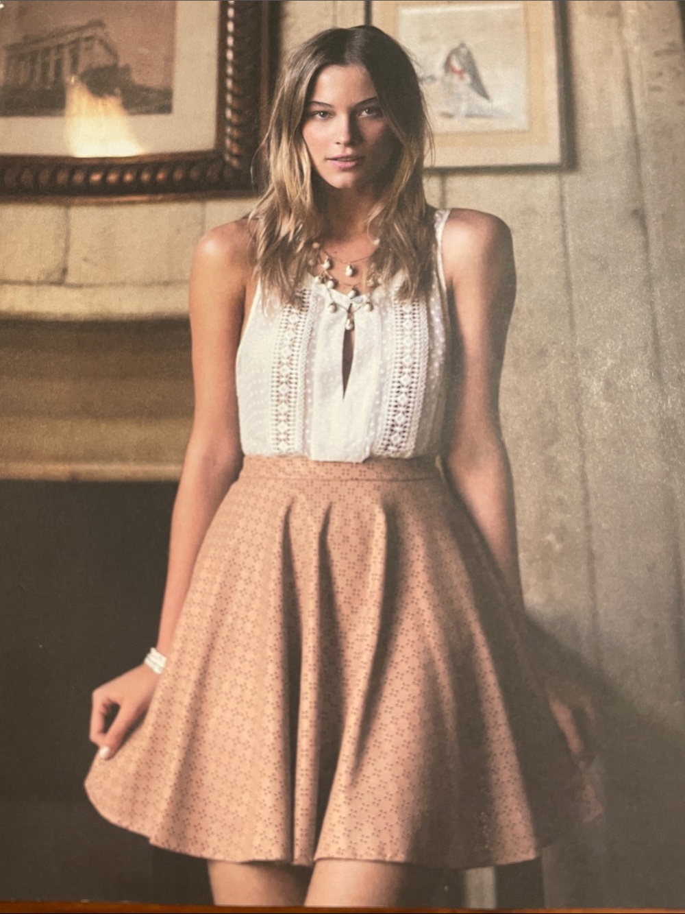 Anthropologie Sunday in Brooklyn Pleated Faux Leather Skirt Size 2.